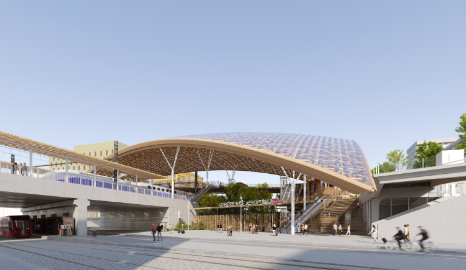 Perspective de la future gare de Nice Aéroport